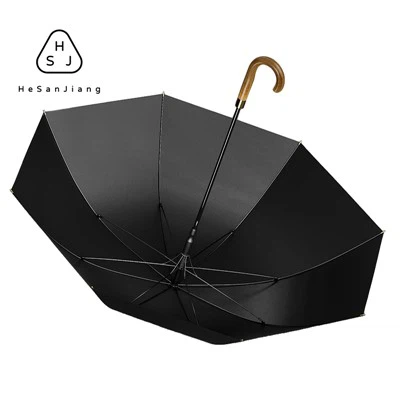 Paraigües amb mànec de ganxo de fusta